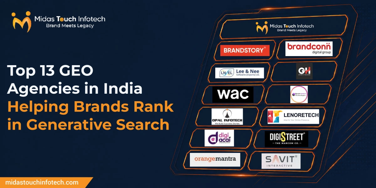 Top 13 GEO Agencies in India Helping Brands Rank in Generative Search