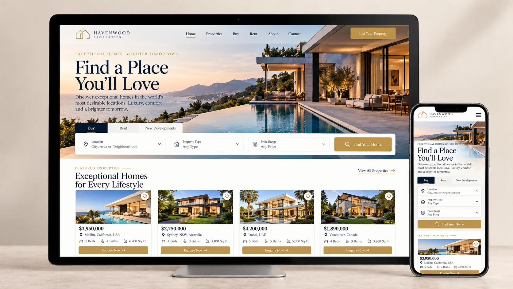 Real Estate Website Redesign