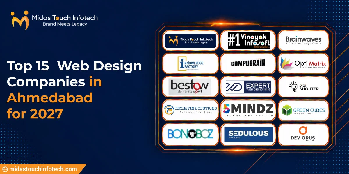 Top 15  Web Design Companies in Ahmedabad for 2027