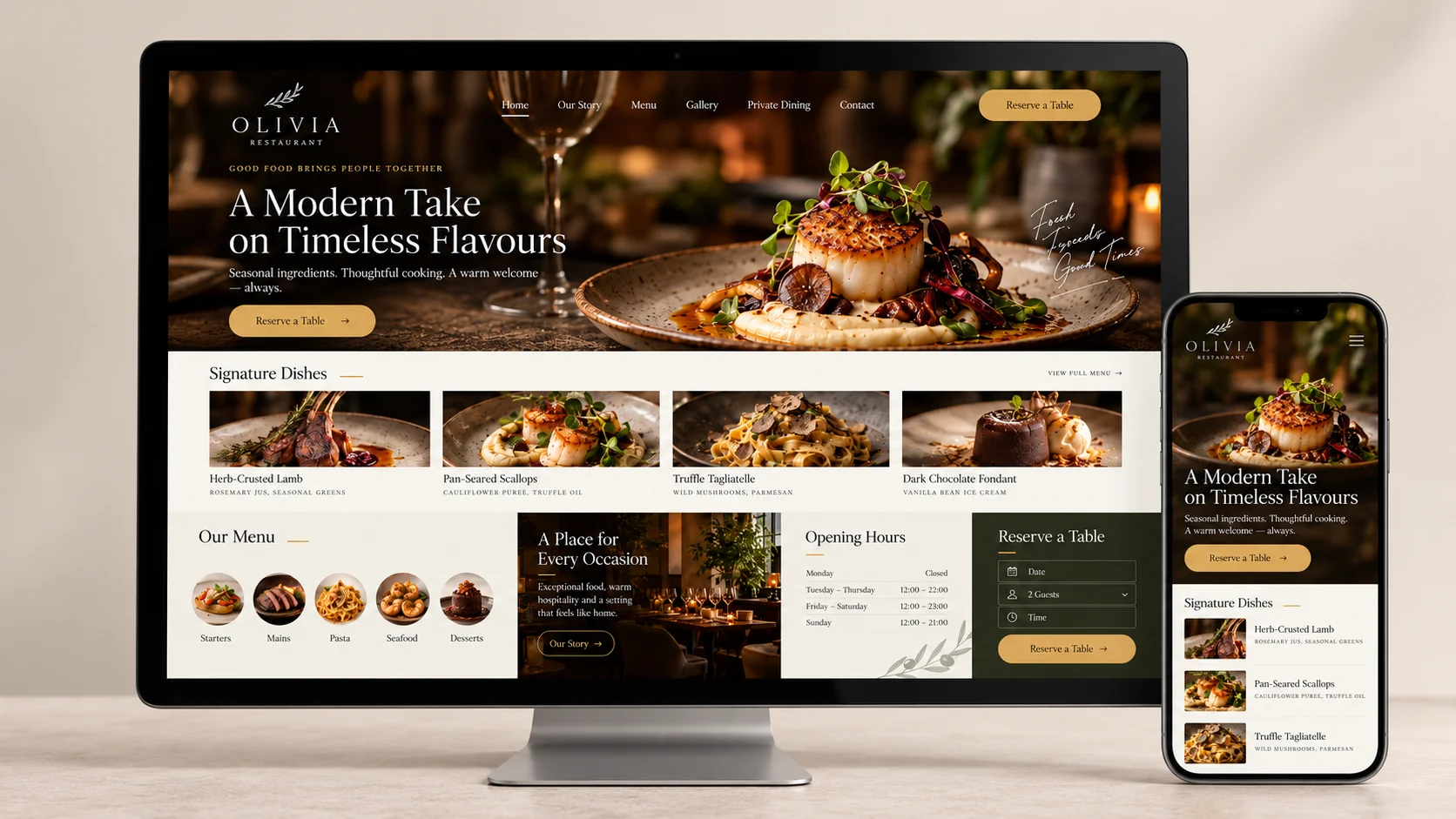Restaurant Website Redesign